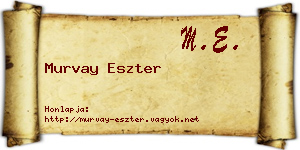 Murvay Eszter névjegykártya